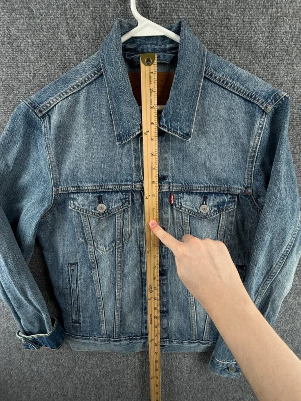 Levis Premium Denim Jacket Small Blue Metal Buttons Type 3 Cotton Lyocell Men